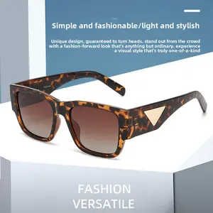Cross-border new inverted triangle standard retro sunglasses women's high-end square sunglasses sun protection and UV protection glasses