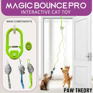 Christmas Interactive Cat Toys, Electric Cat Teaser,   Festive Squeaky Pet Toy, Chew-Resistant Plush Pet Toy , Door Clip Design, Indoor Cat Interactive Roller Tracks Stimulates Mind & Body, Motion Activated, Cat Toys, Interactive Kitten Toy Assortment,
