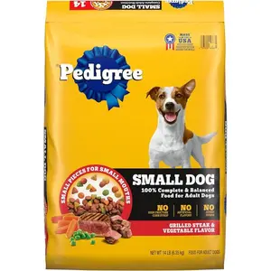 Pedigree Complete Nutrition Adult Small Dog Dry Dog Food, Grilled Steak & Vegetable Flavor, 14 lb. Bag