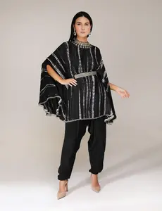 Black raya circle Kurta with Salwar Pants