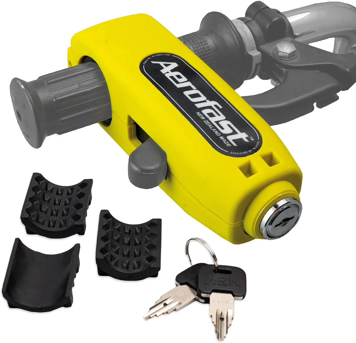 Motorcycle Handlebar Lock, Anti Theft Grip Lock for Motorcycles and Scooters, Heavy Duty Security Throttle Lock with Keys, Universal Handlebar Brake Lever Lock for Motorbike, ATV, Bicycle and More