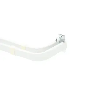 Adjustable Basic Double Curtain Rod, 28-48", White