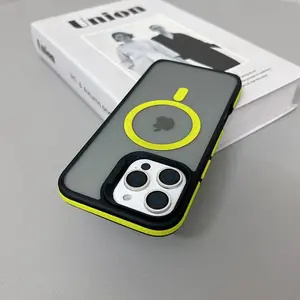 Luxury Magnetic Color Matte Translucent Armor Shockproof Case For iPhone 11 12 13 14 15 16 17 ProMax Magsafe Wireless Charge Cover