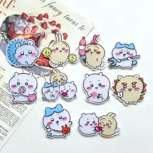 Cartoon Chikawas Cute Hachiware Acrylic Hairpin Hair Accessories Diy Phone Case Accessories Usagi Animated Character
