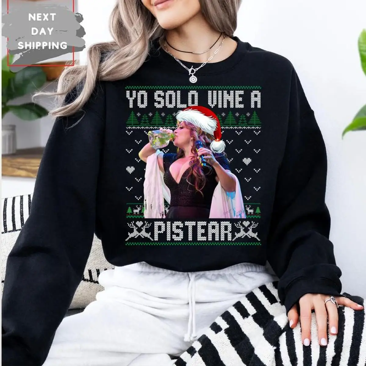 Jenni Rivera Yo Solo Wine A Pistear Sweatshirt, Funny Holiday Hoodie, Christmas Gift For Him & Her, Party Drinking Hoodie, Unisex Sweater Pullover Tee