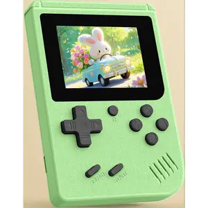 Green retro handheld game console 400 built in classic games 3.0 inch IPS screen 1020mAh rechargeable battery portable arcade gaming