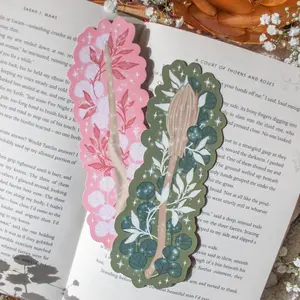 Wizard of Oz Better Together Wand / Broom Die-Cut Bookmark for Fantasy Booktok Readers