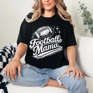 180gFootball Mama T-Shirt, Retro Sports Mom Tee, Football Shirt