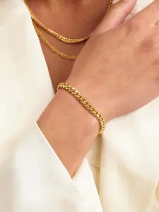 Cuban Chain Bracelet, Twisted Bracelet, Fashionable Jewelry for Men & Women, Trendy All-match & Exquisite Jewelry for Birthday Gift, Cuban Concave Bracelet, Cuban Link Bracelet, Cuban Bracelets