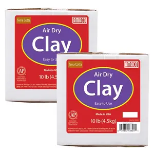 American Art Clay AMA46301A-2 Terra Cotta Air Dry Clay - 2 Each, Modeling Clay, Diy Clay