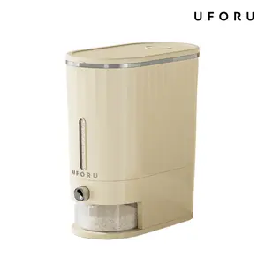 UFORU Plated Press Type Airtight Rice Dispenser 11Lbs/22Lbs Dual Sizes BPA-Free with Measuring Cup Grain Cereal Storage Container for Kitchen Pantry Soybean Corn Dry Food Organizationdealsforyou#SummerWins