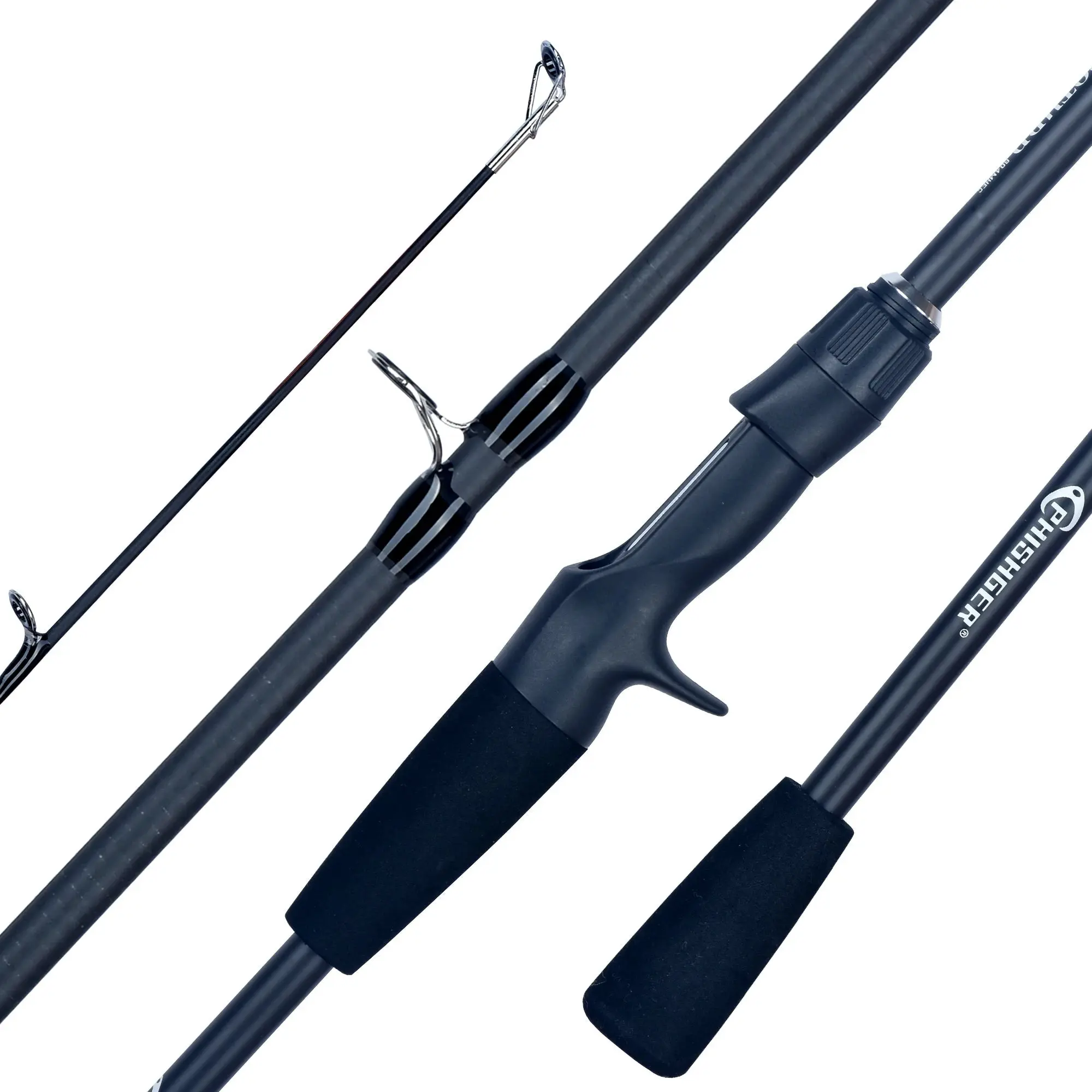 Fast Action Carbon Fiber Baitcasting Rod - M Power Rating, 5-30g Lure Weight, Compact Travel Pole for Freshwater Fishing & Precision Casting