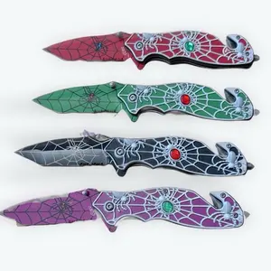 ️ 1PC Spiderweb EDC Folding Knife – hunting camping tool knife, EDC spiderweb novelty knife Folding Knife EDC tool