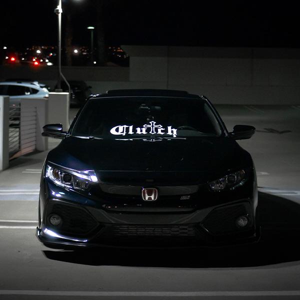 Clutch Windshield Banner V2 - Limited Edition 24" x 4.8" Banner for Your Next Adventure