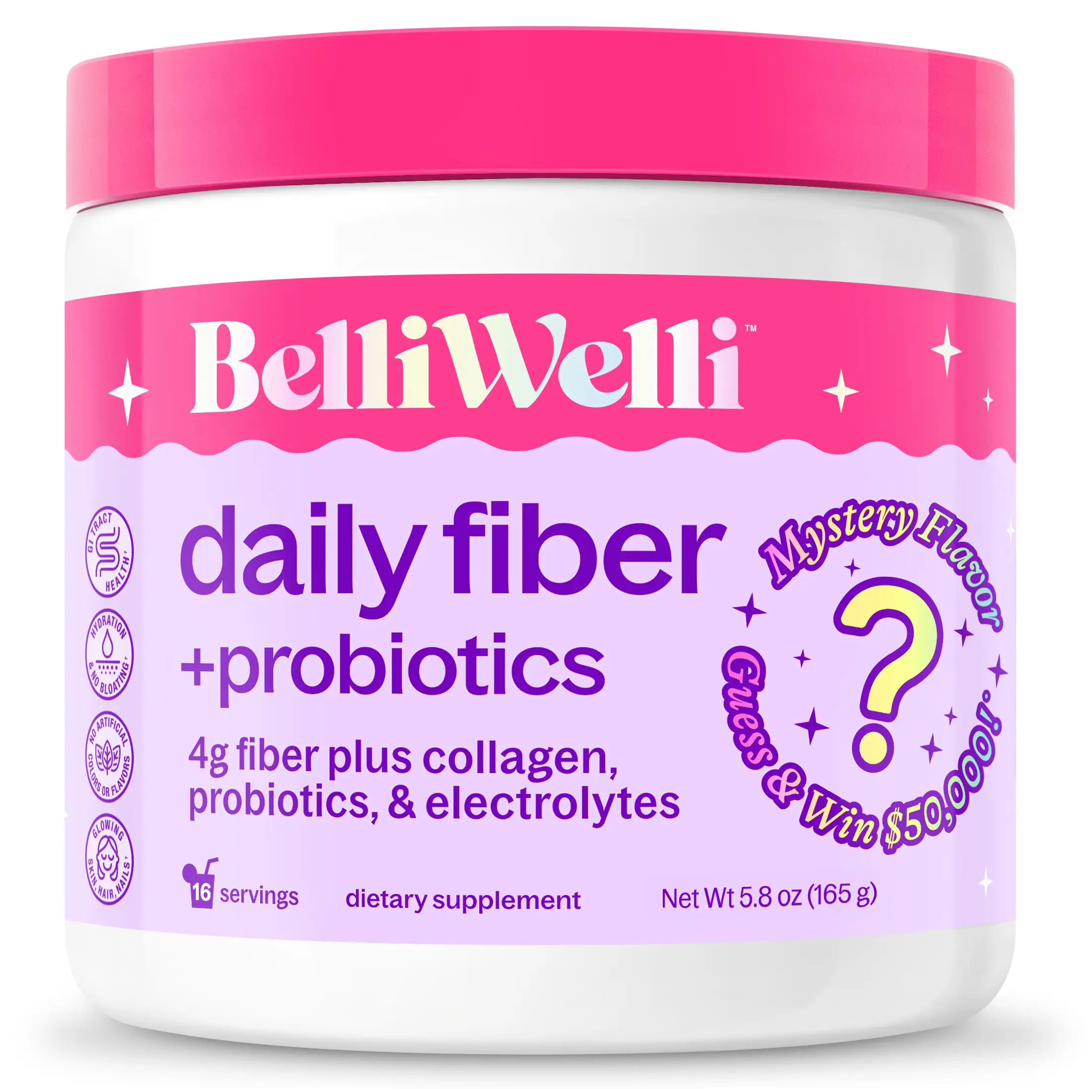 BelliWelli Daily Fiber + Probiotics + Collagen - MYSTERY FLAVOR
