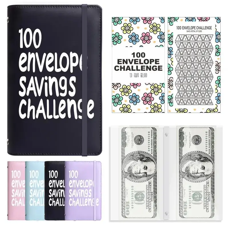 100 Envelope Saving Challenged Binder, Budget Binder, Money Saving Challenge Book, Saving Challenge Notebook, Money Organizer, Budget Planner Book for