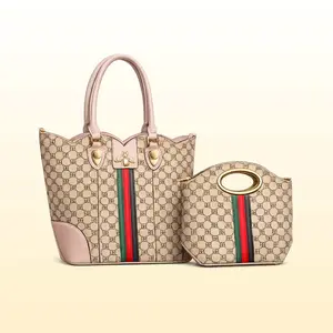 Pink 2-piece everyday handbag