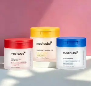 Official Medicube Complete Skin Peel Pad Set | Zero Pore Control, Turmeric Kojic Brightening, Red Succinic Acid Acne Toner Pads Minimize Pores Fade Post-Spots Prevent Breakouts All Skin Concerns Covered 210 Sheets Korean Facial Care