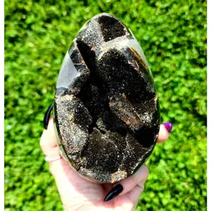 Large Septerian Egg crystal - dragon stone grounding,  confidence, Druzy, Geode, Cluster