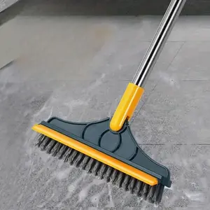 Hotel Bathroom Floor Brush, Hard Bristle, Long Handle Design, Ideal Tool for Deep Cleaning Bathtub and Tiles, 630 Degrees No Dead Angles