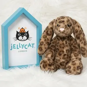 Jellycat Cobblehop Leopard Bunny Plush Toy, Soft Bunny Doll, Birthday Gift for Her, Cute Stuffed Gift with Dust Bag, New With Tags