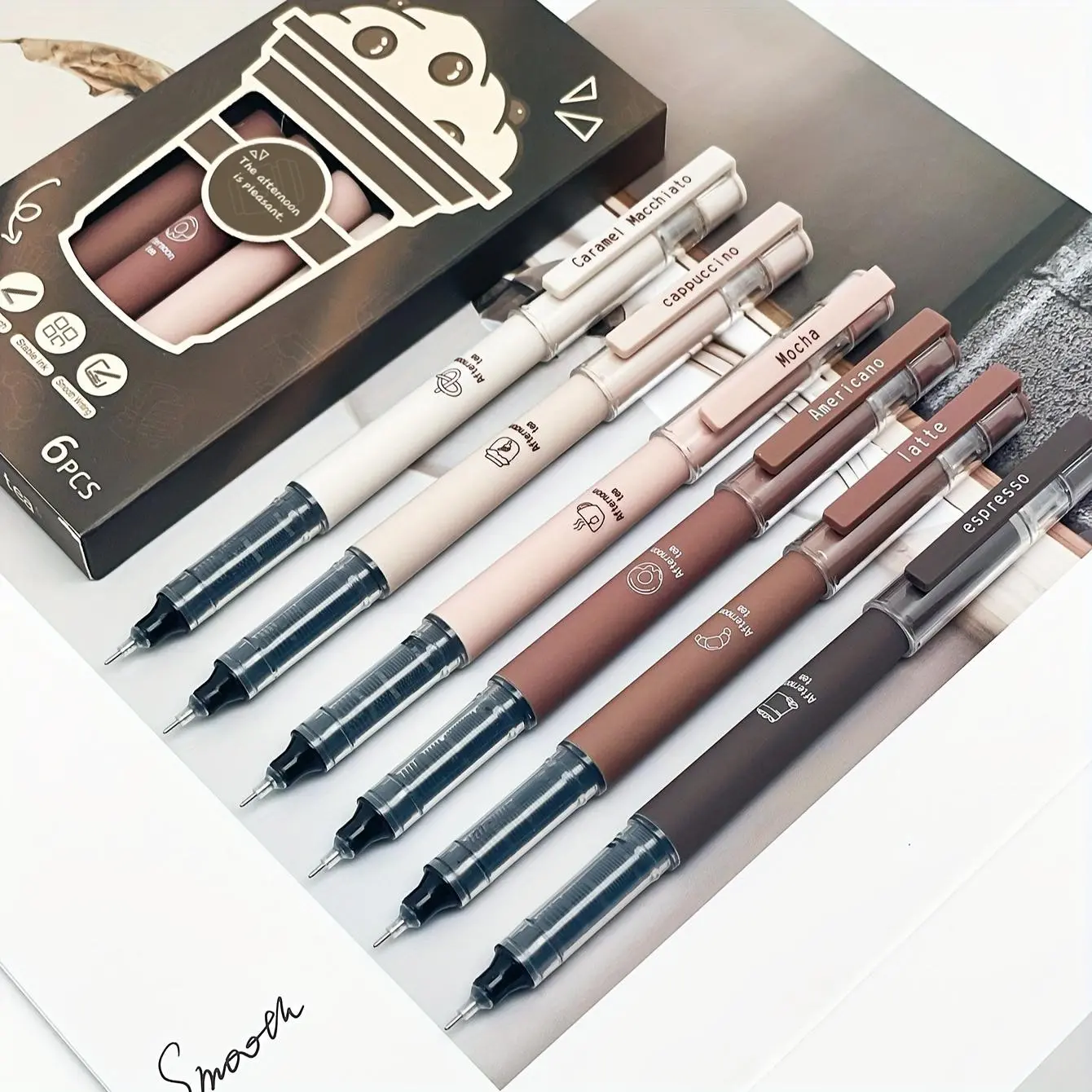 High-End Fast-Drying Neutral Ink Pens with Blunt Tip, Available in 6/12/30 Pieces for Testing and Signing, Large Capacity Pens, Quick Dry Pens