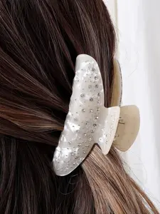 Elegant Rhinestone Decorated Hair Claw, Non-slip Strong Hold Hair Claw, Fashion Hair Accessories for Women & Girls, Goddess Hair Clip