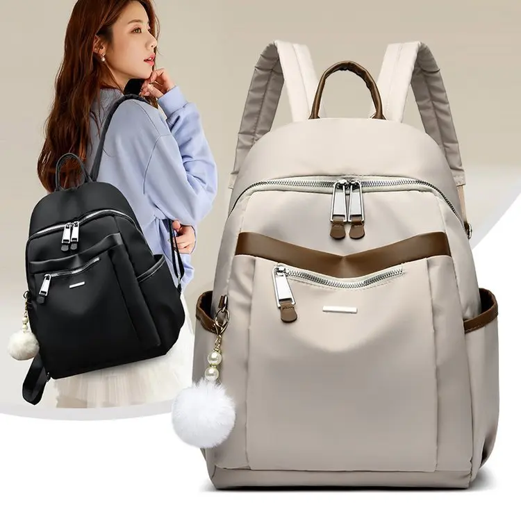 2026 New Travel Backpack Nylon Fabric Double Shoulder Bag Lightweight Simple Large Capacity