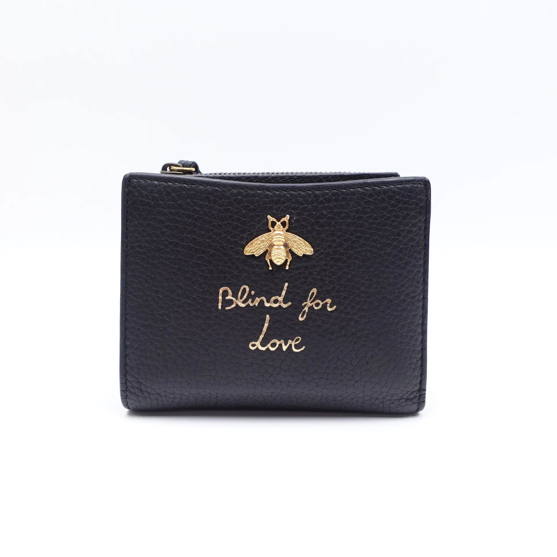 Pre-owned GUCCI Leather Small Leather Goods Black Wallet T10424928