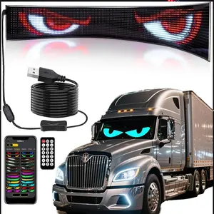 RAZEN Truck-Style Devil Eye LED Light & Flexible Vehicle LED Display - Bluetooth Wireless Controlled for Medium & Heavy-Duty Trucks, Men’s Auto Exterior Decor Gift