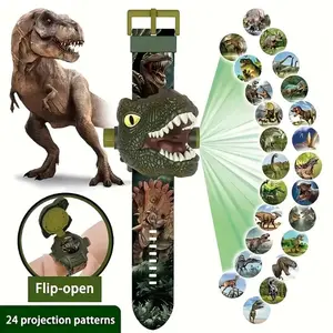 3D Dino Projection Watch for Kids 3-10 – Flashlight Torch Toy! 20+ Dinosaur Patterns, Valentine Crads, Educational Learn-Dino Toy, Easy to Use, Perfect Christmas/Birthday Gift, Night Light Technology Toy For Gift