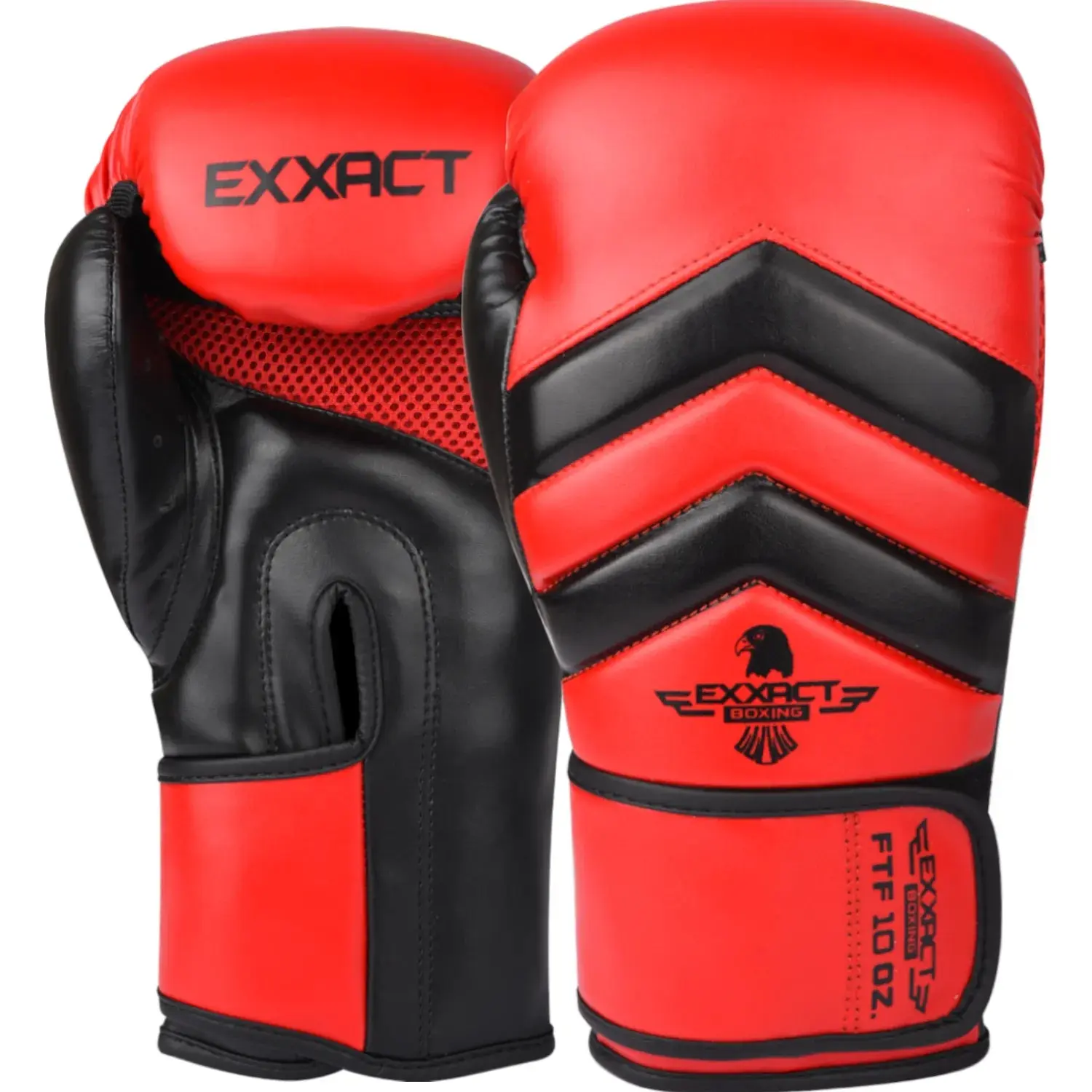 Unisex Boxing Gloves, Red-Black Cushioned Durable Anti-Injury Gloves for Athletes, Ambidextrous, Boxers
