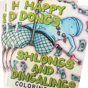 Happy Dongs Shlongs and Dingalings Adult Coloring book Paperback (A4 SIZE), hilarious adult coloring book for stress free giggles and body positivity