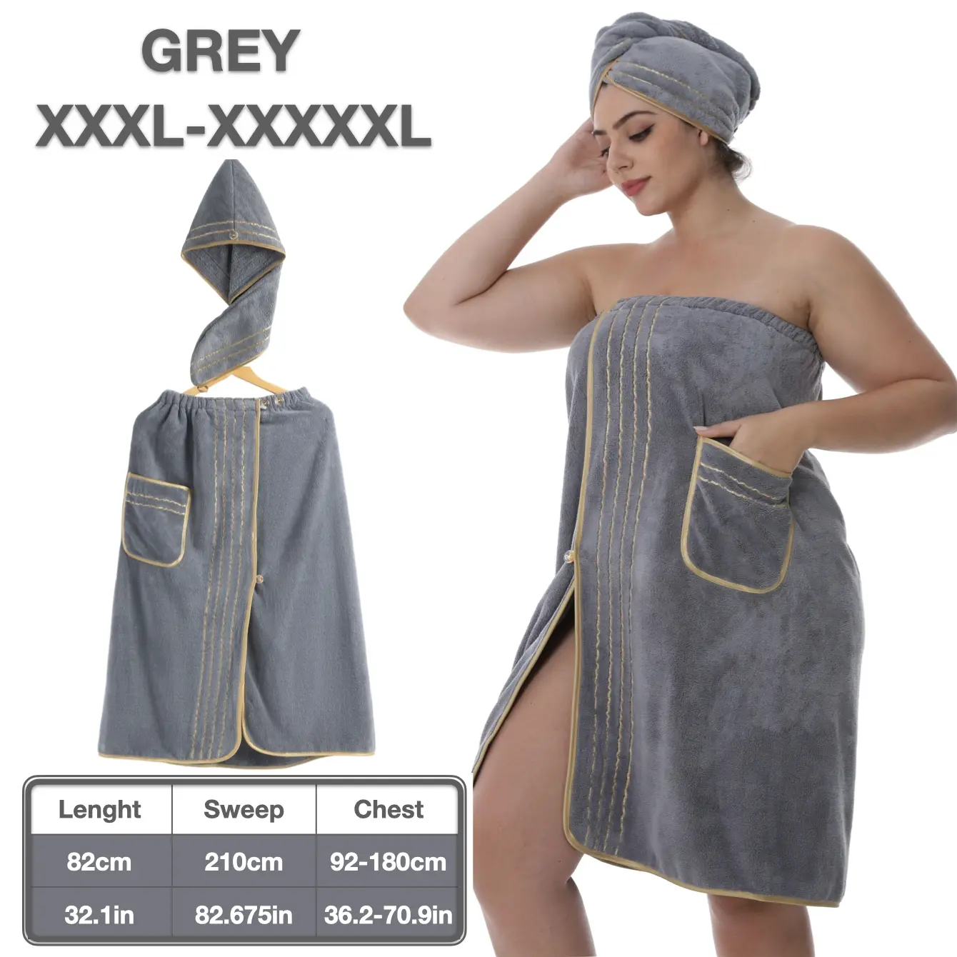 Luxury Bathrobe Set, Large Size Autumn Winter, Lightweight Breathable Warm, Unisex Home Wear, Hotel Style, Perfect Gift