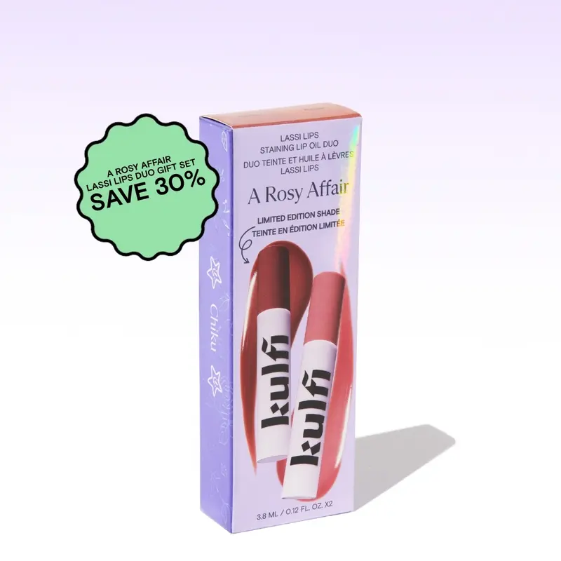 A Rosy Affair Lassi Lips Staining Lip Oil Duo - Up to 8hr wear, Transfer-proof, Moisturizing, Flake-free with Vitamin E