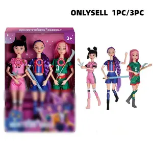Kpop Idol Girl Group Doll, Rumi Mira Zoey Soccer Babe Action Figure, Jointed Collectible Toy, Holiday Gift, 11.5 Inch