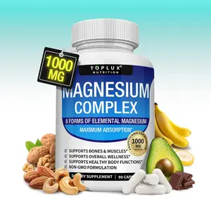 Multi Pack Selection Magnesium Complex 8 in 1 Magnesium Supplement 90 Vegan Capsules Each USA Made