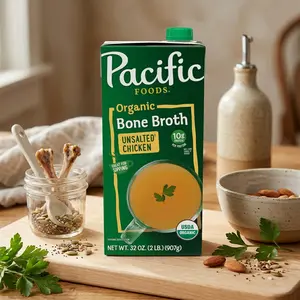 Organic Unsalted Chicken Bone Broth, 32 oz Carton
