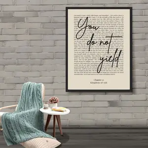 You Do Not Yield, Throne Of Glass, Aelin Galathynius, Minimalist Bookish Quote Print, Kingdom Of Ash, Sarah J Maas Quote