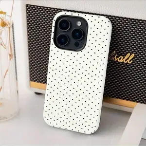Polka Dot 2-In-1 Membrane Smartphone Casing - Sturdy Double Protective Cellphone Case, All-Inclusive Handheld Accessory with Shock Absorption, Fashionable, Compatible with iPhone 16, 17 Pro, 17 Pro Max, Ideal Birthday Gift