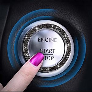 WINKA 2pcs Bling Car Engine Start Button Cover Diamond Crystal Push Start Stop Button Ring Sparkly Bling Ignition Button Cover Rhinestone Keyless Ignition Ring Universal Car Accessories (Red) WINKA 2pcs Bling Car Engine Start Button Cover Diamond Crystal Push Start Stop Button Ring Sparkly Bling Ignition Button Cover Rhinestone Keyless Ignition Ring Universal Car Accessories (Red)