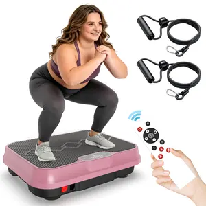 【SAVEYOUR】Vibration Platform with Remote and  Bands – Adjustable Speeds, 9 Preset Modes, LED Screen, Quiet Operation, Non‑Slip Base, Compact Fitness Machine for Home Exercise