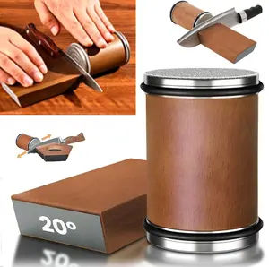 Professional Rolling Knife Sharpener Set, Diamond Sharp Curve Knife Sharpener,Magnetic Rolling Knife Sharpener, Wooden Handle Sharpening Stone, Diamond Ceramic Knife Sharpening Set  for honing knives sharpening Kitchen Gadgets Steel Kitchenware Angle