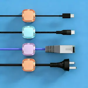 Magnetic Cable Organizer for Desk & Wall, TikTok Viral Cord Management Clips, Multi Pack Cable Holders (6/12/18/24), Strong Adhesive Wire Management for Home Office, Gaming Setup & Workspace