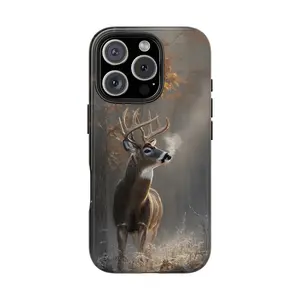 Men's Phone Cases For iPhone 17 16 15 14 13 12 11 Pro Max Case For Whitetail Deer Hunter, Phone/Tech Accessories, Nature-Inspired Tough Phone Cases with Majestic Deer Design, Gifts for Nature Lovers, Outdoor Enthusiasts, Compatible with Samsung Galaxy S25