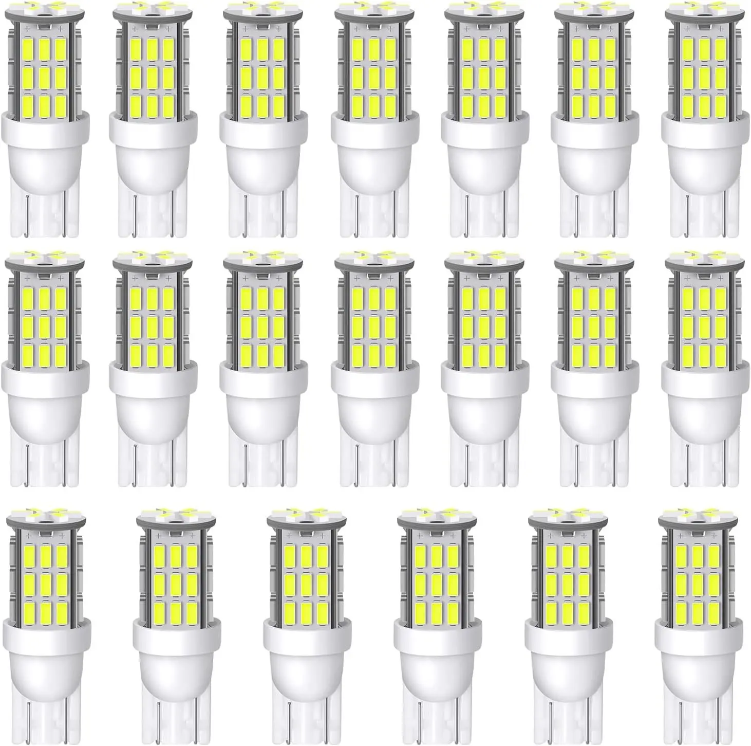 20pcs Super Bright RV Trailer T10 921 194 42-SMD 12V Car Backup Reverse LED Lights Bulbs Light Width Lamp Xenon White