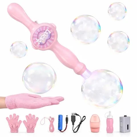 Bubble machine toy, a summer toy, bubble fun，safe handheld bubble machine with LED lights and music, smoke bubble machine，perfect for summer parties,  summery atmosphere.