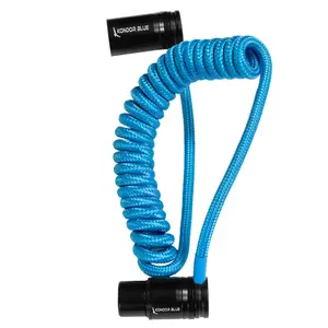 12-24" Coiled Low Profile Right Angle XLR Cable