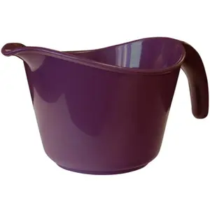 212 MAIN Sturdy 8-Cup Melamine Batter & Serving Bowl - Thick Plastic Tableware with Pour Spout, Detachable Handle, Embossed Double-Side Meas Marks, Plum Color for DIY Pottery & Ceramics Projects, Serving Bowls