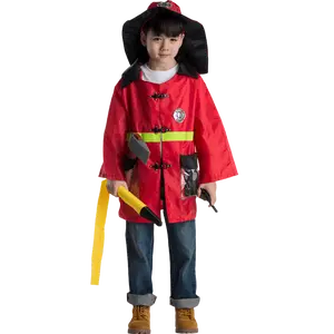 Fire Fighter Role Play Set Costume Dress For Kids - Boys Costume For Halloween, Role Play , Pretend Play Fun, Theme Party & Cosplay Costume Party